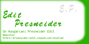 edit presneider business card